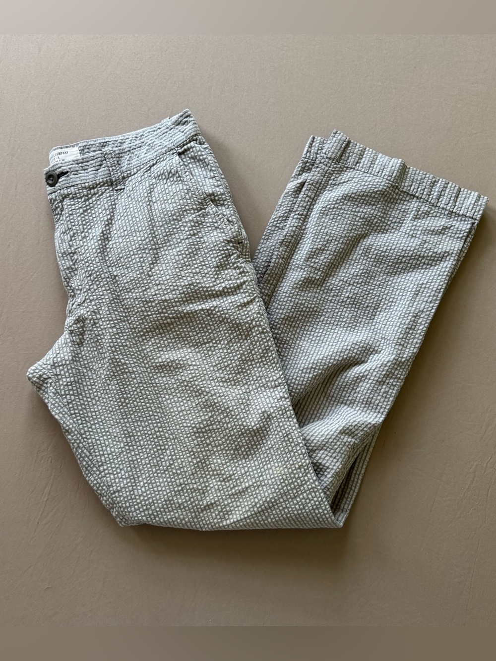 Vintage Old Navy Grey Straight Seersucker Pant Trousers